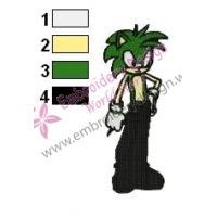 Luffy as Sonic One Piece Embroidery Design